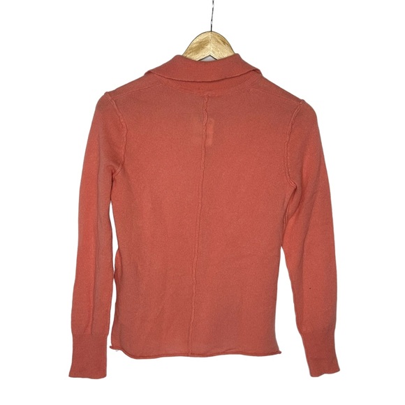 Last Day NWT Free People 100% Cashmere Paloma Cardi coral - Picture 6 of 16